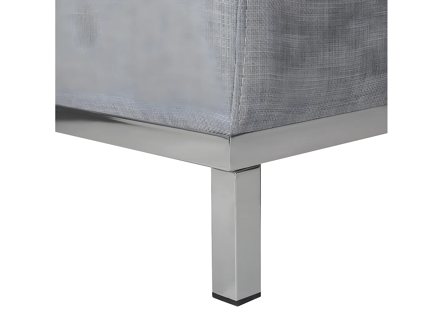 Canapé Angle à gauche en Tissu Gris Clair et Pouf Ottoman Housses Amovibles Oslo