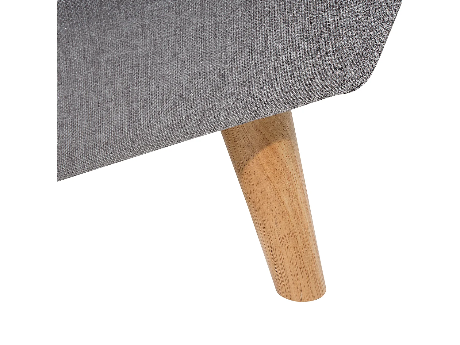 3-Sitzer Ecksofa mit Armlehnen Stoff Grau Knopfheftung Holzgestell Retro Motala