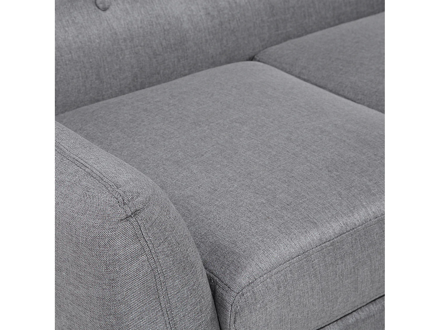 Hoekbank MOTALA Stof Lichtgrijs 3-zitter Linkerzijde