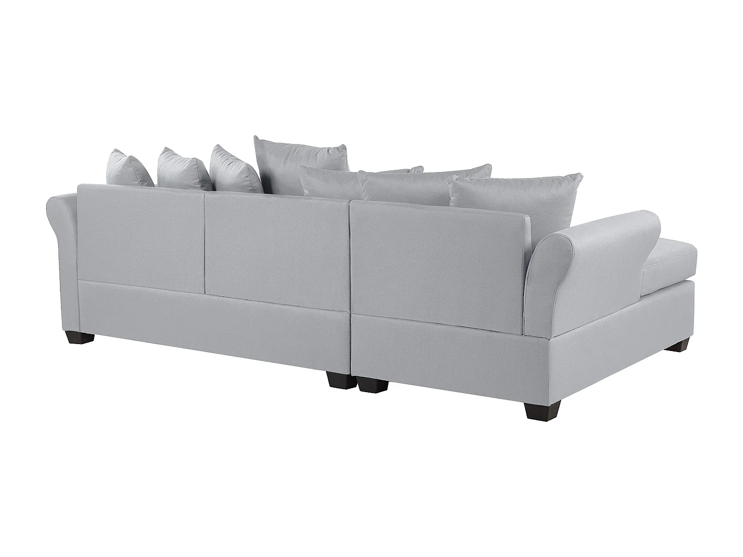 - Canapé d'Angle - Vikna - Côté Droit, en Tissu, Gris Clair