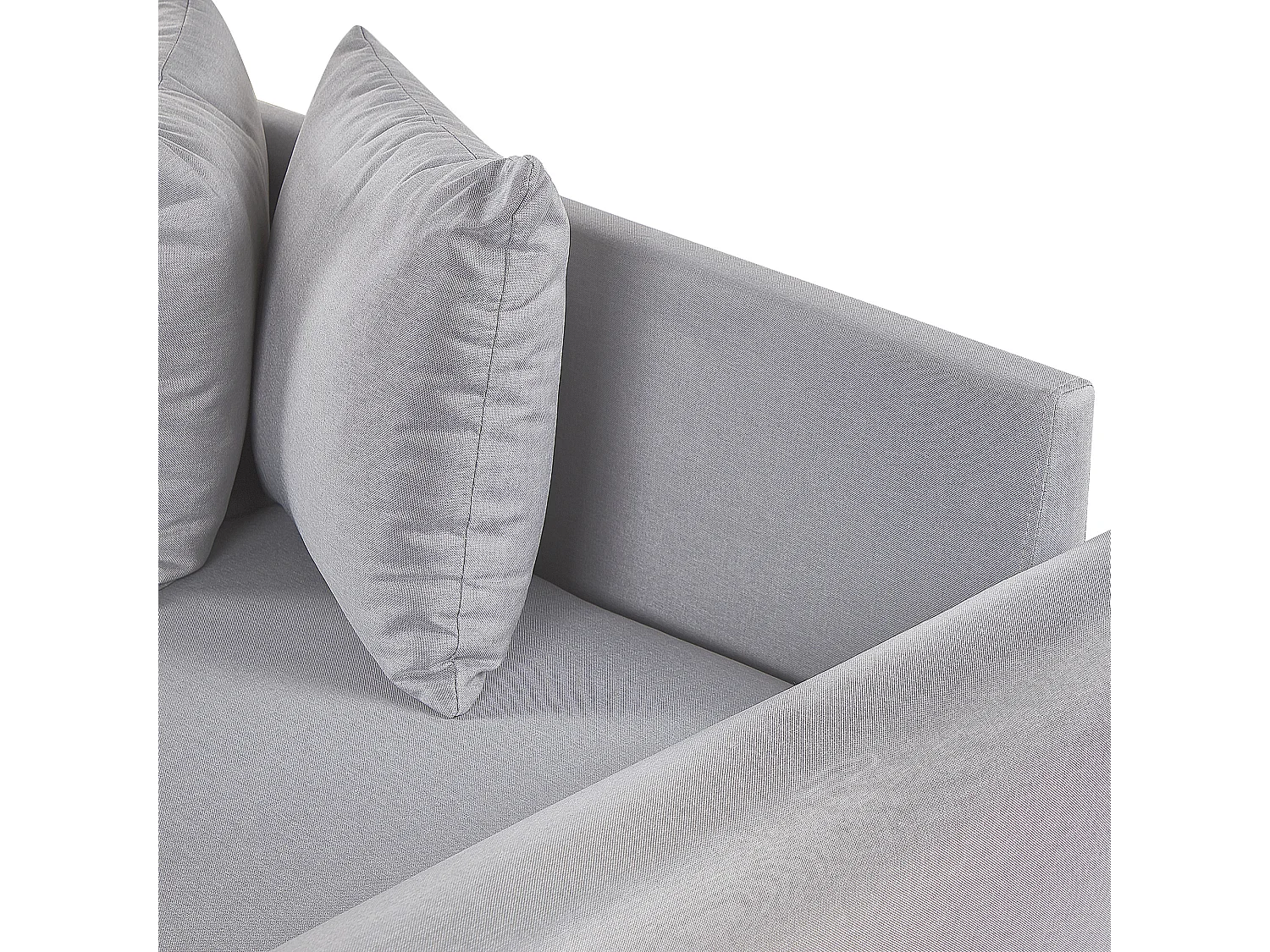 Hoekbank VIKNA Stof Lichtgrijs 3-zitter Rechterzijde