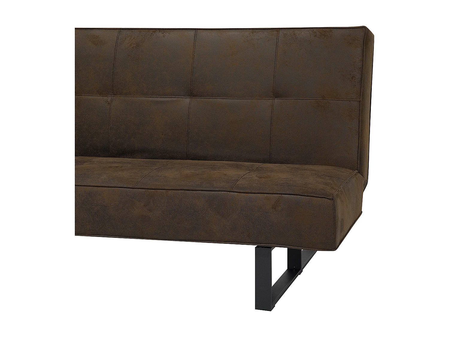 Canapé-lit 3 places DERBY Cuir PU Marron doré