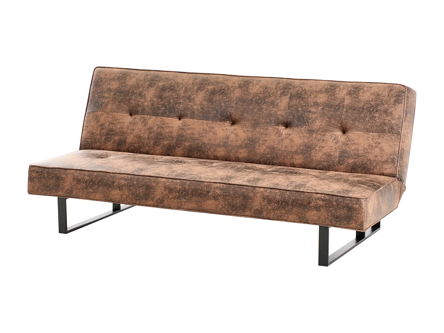 Sofa rozkładana DERBY Ekoskóra Złoty brąz dla 3 osób