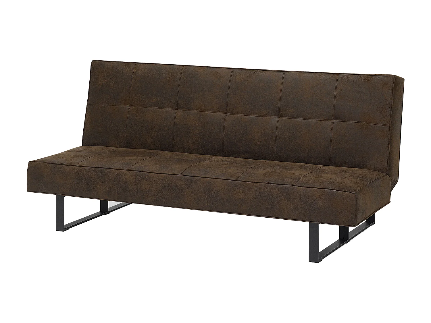 Canapé-lit 3 places DERBY Cuir PU Marron doré