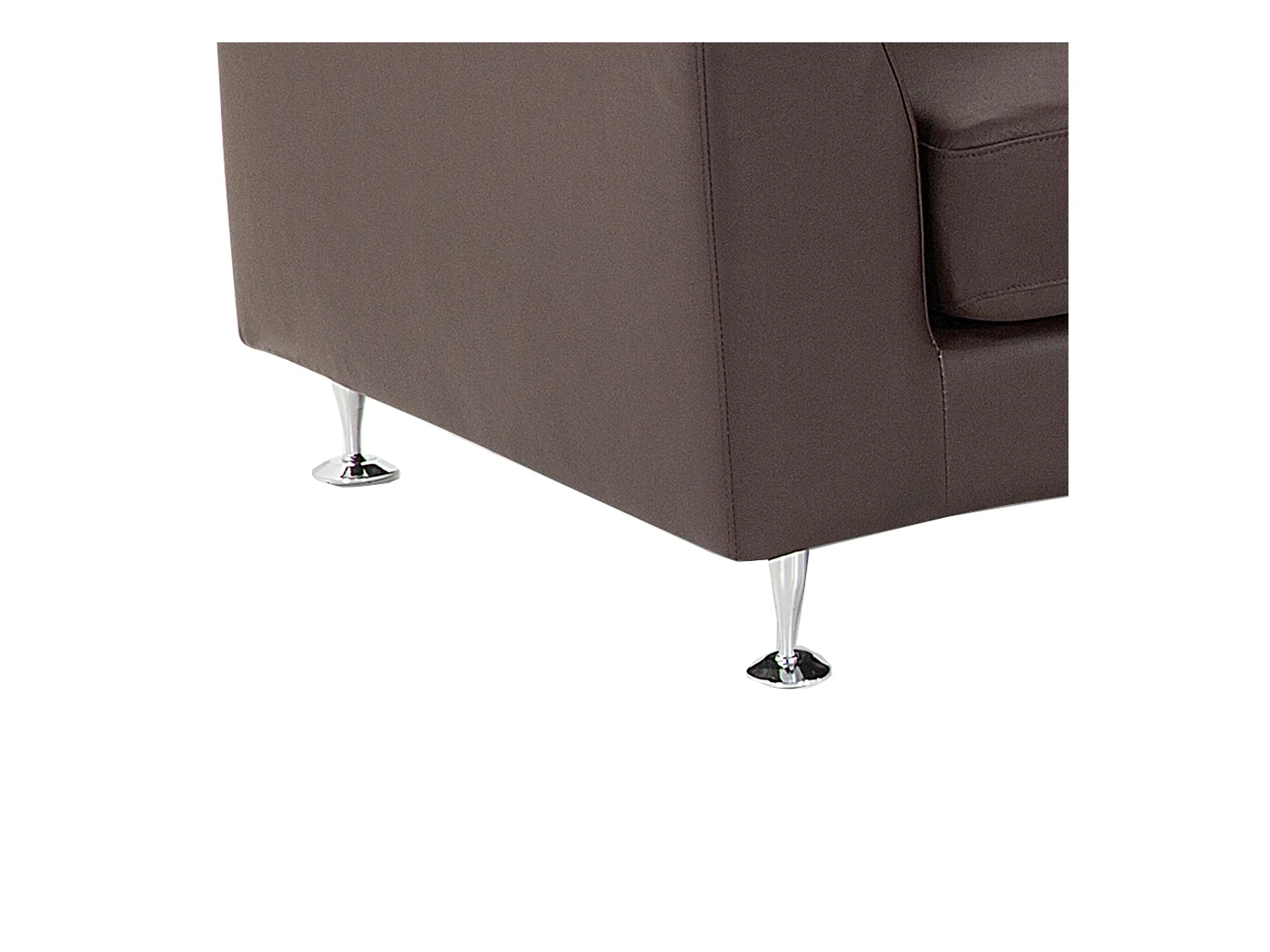 Sofa Halbkreis Leder braun verstellbare Kopfstützen mit Ottomane Modern Rotunde