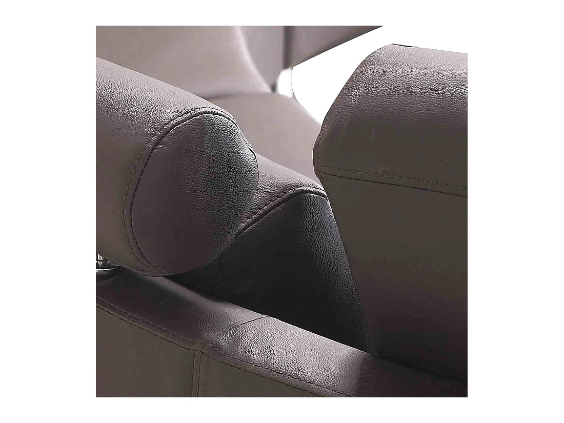 Halfronde bank ROTUNDE Leer Bruin 7-zitter