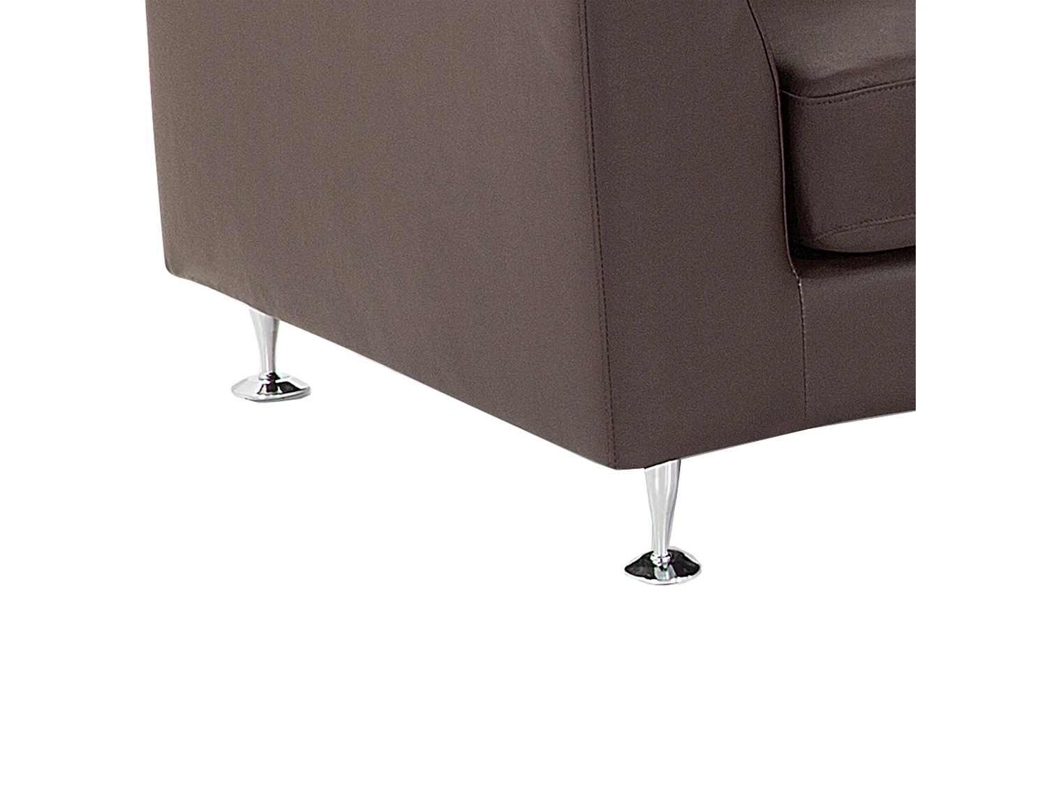 Halfronde bank ROTUNDE Leer Bruin 7-zitter