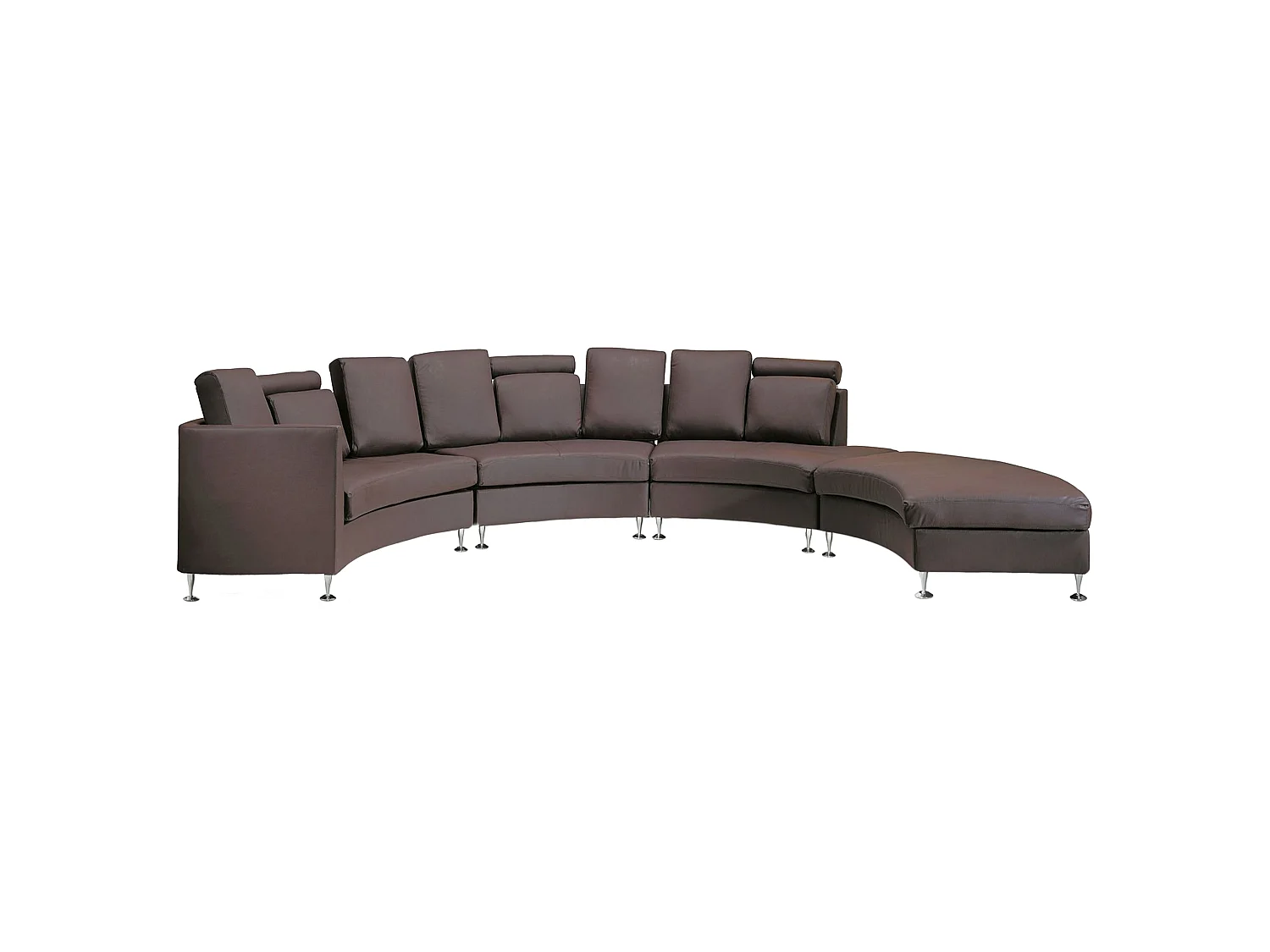 Divano semicircolare ROTUNDE Pelle naturale Marrone 7 posti