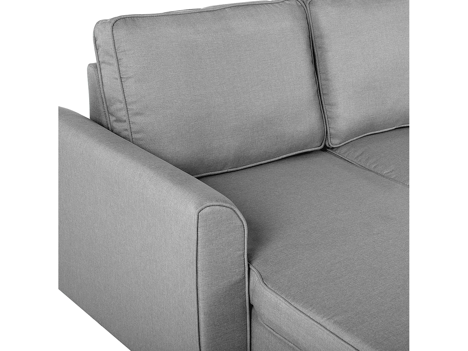 - Canapé Angle à gauche - Nesna - Avec Rangement, Tissu, Gris Clair