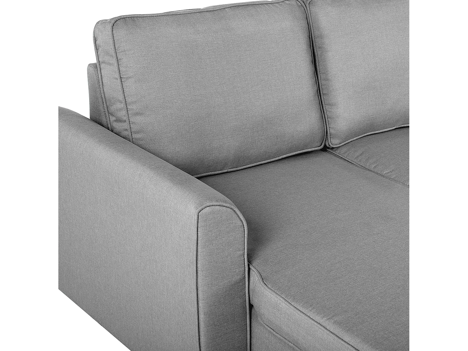 Sofá cama esquinero NESNA Tela Gris claro con almacenaje 3 plazas Derecha