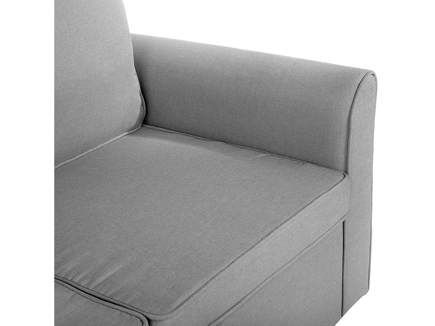 Sofá cama esquinero NESNA Tela Gris claro con almacenaje 3 plazas Derecha