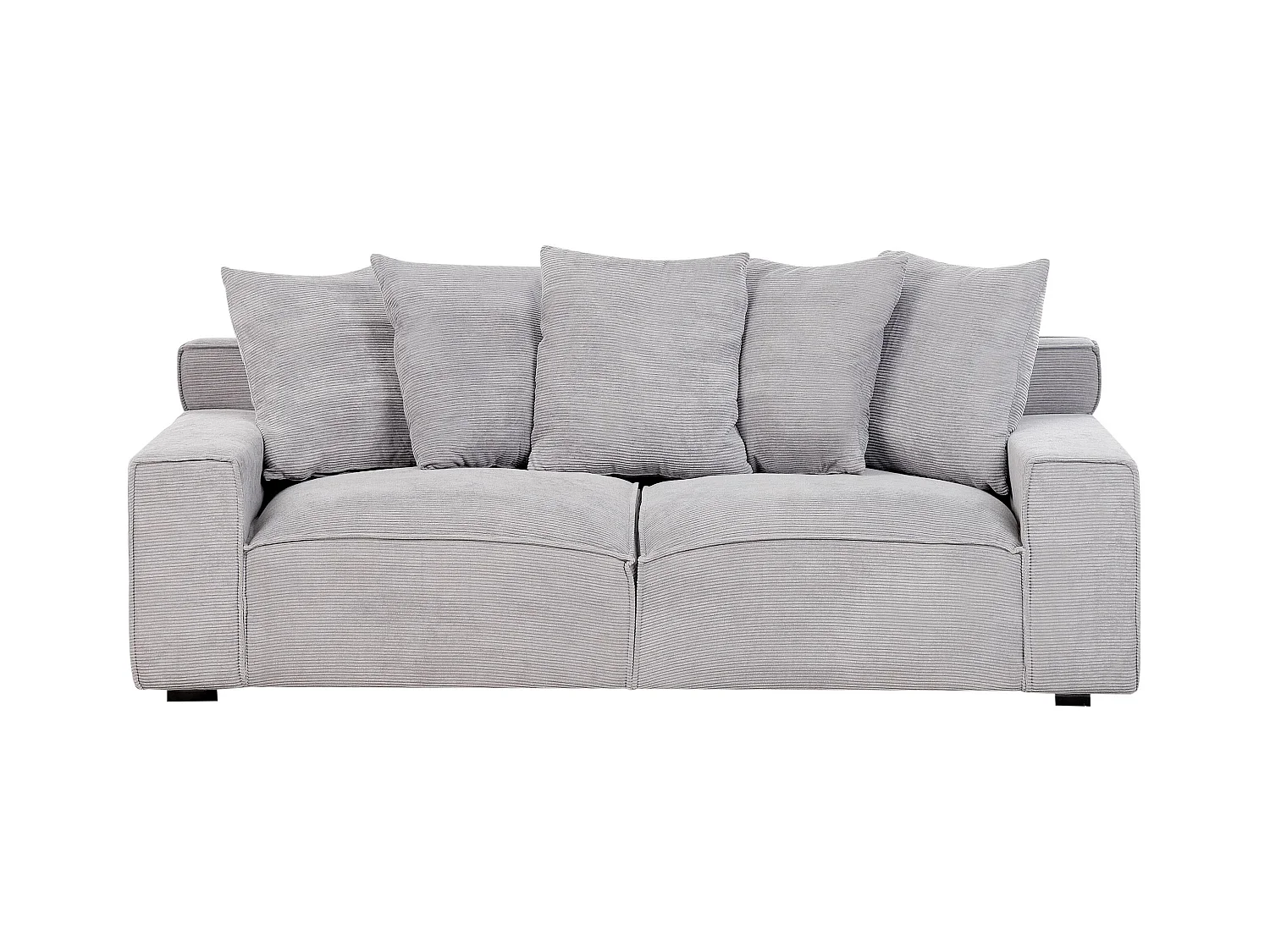 Sofa VISKAN Cord Hellgrau 3-Sitzer