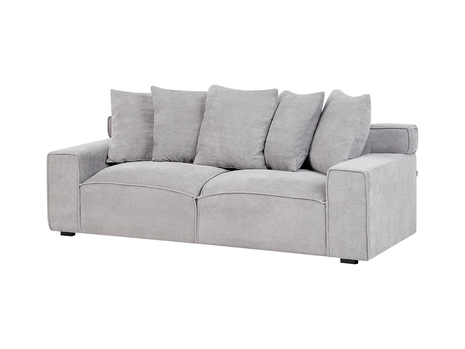 Sofa VISKAN Cord Hellgrau 3-Sitzer