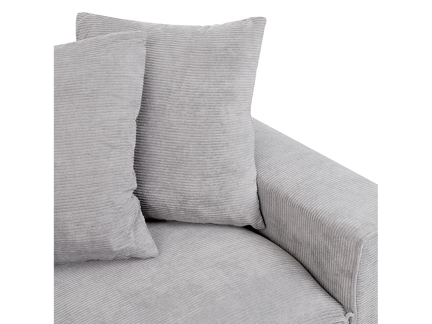 Sofa VISKAN Cord Hellgrau 3-Sitzer