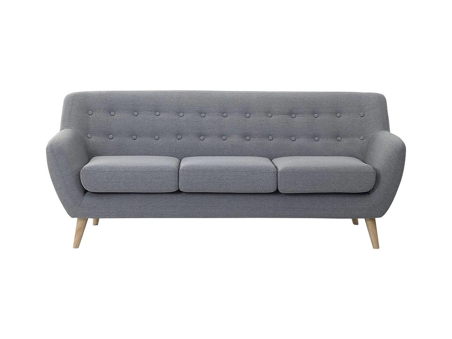 Canapé 3 places MOTALA Tissu Gris clair
