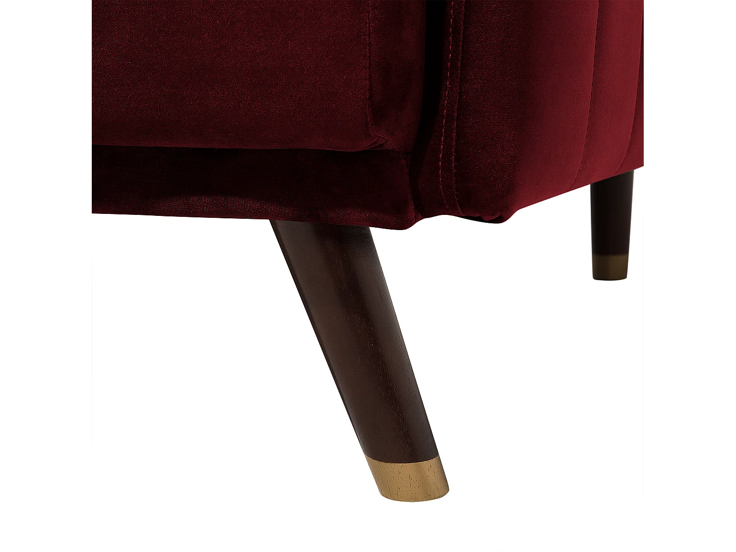 Slaapbank SENJA Fluweel Donkerrood 3-zitter