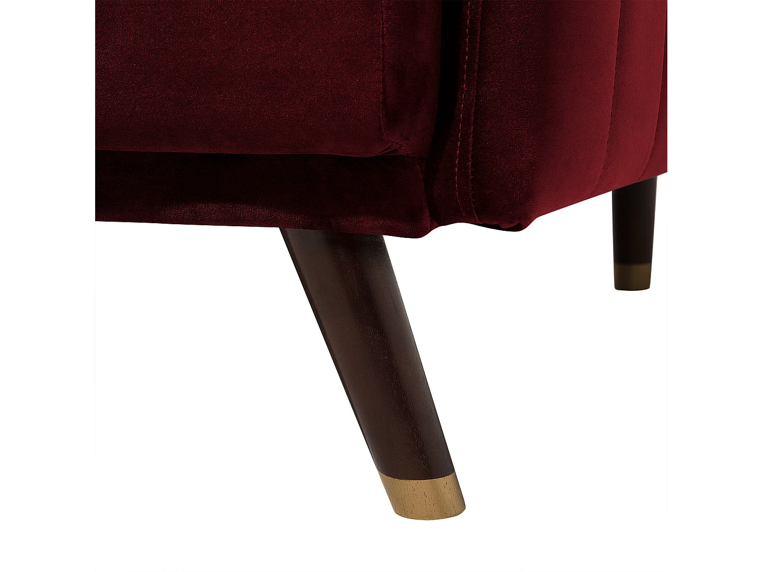 Praktisches Sofa klappbar mit Armlehnen Samtstoff rot Senja