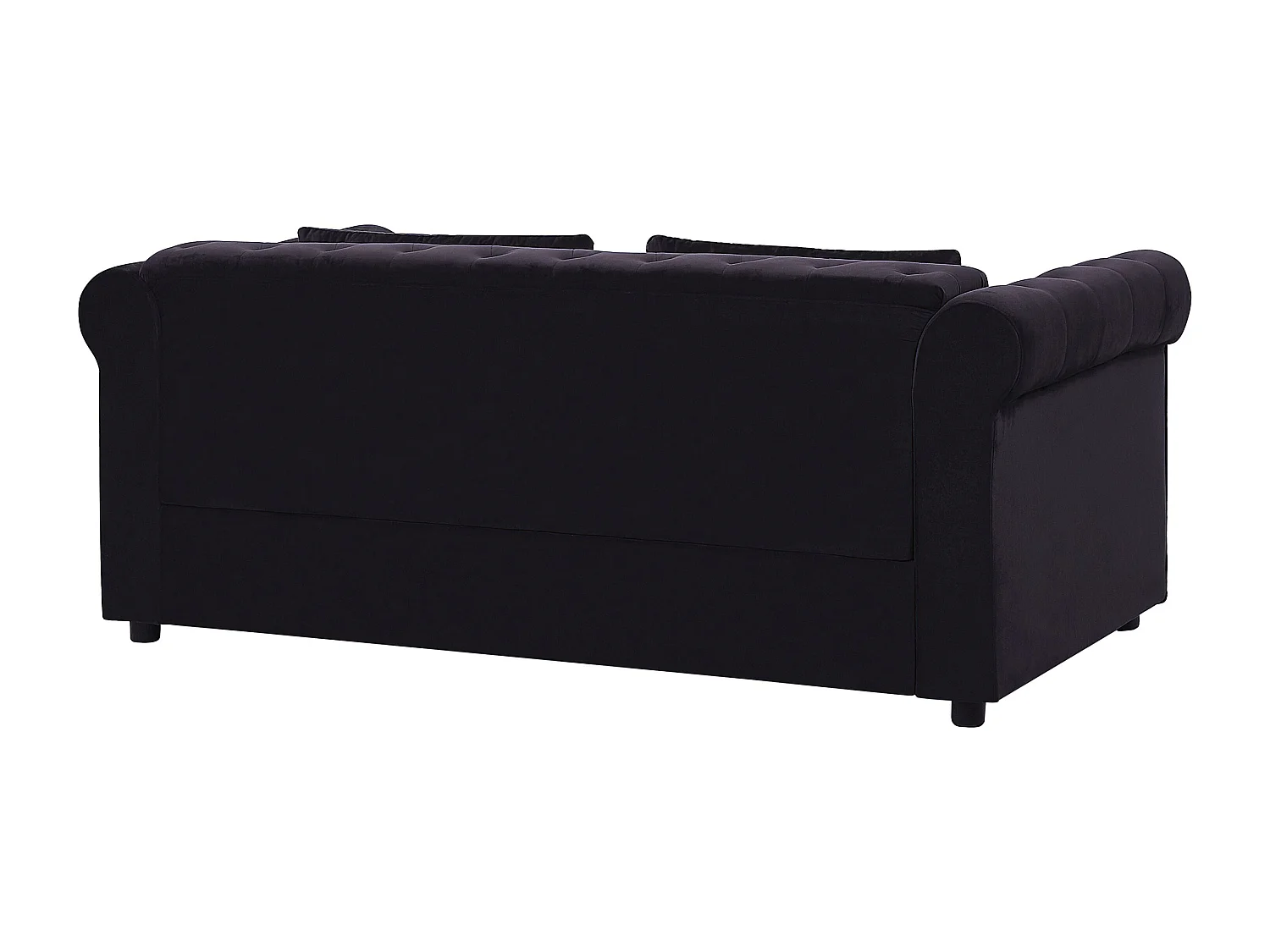 Canapé-lit 3 places CHESTERFIELD Velours Noir