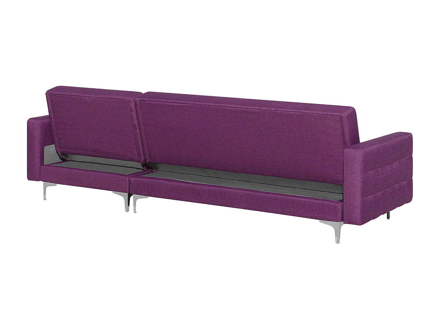 Canapé d'Angle à gauche Convertible au style Moderne en Tissu Violet Aberdeen