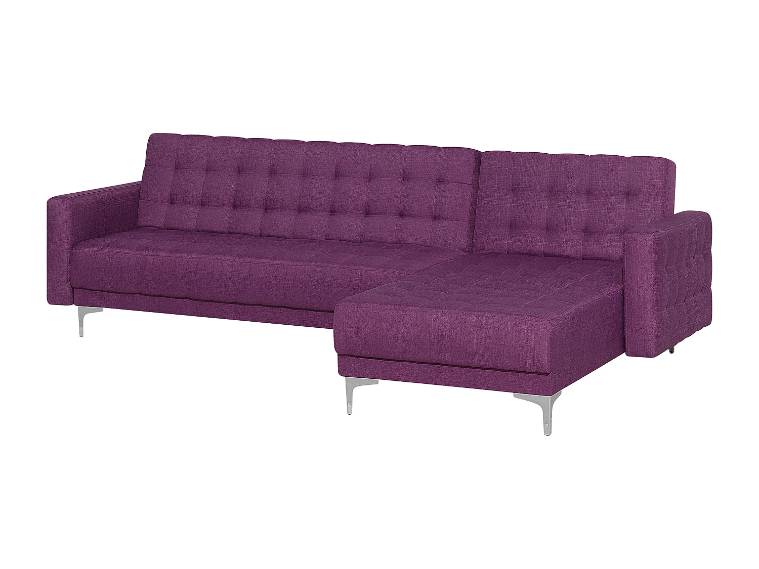 Ecksofa Stoff Linksseitig Violett ABERDEEN