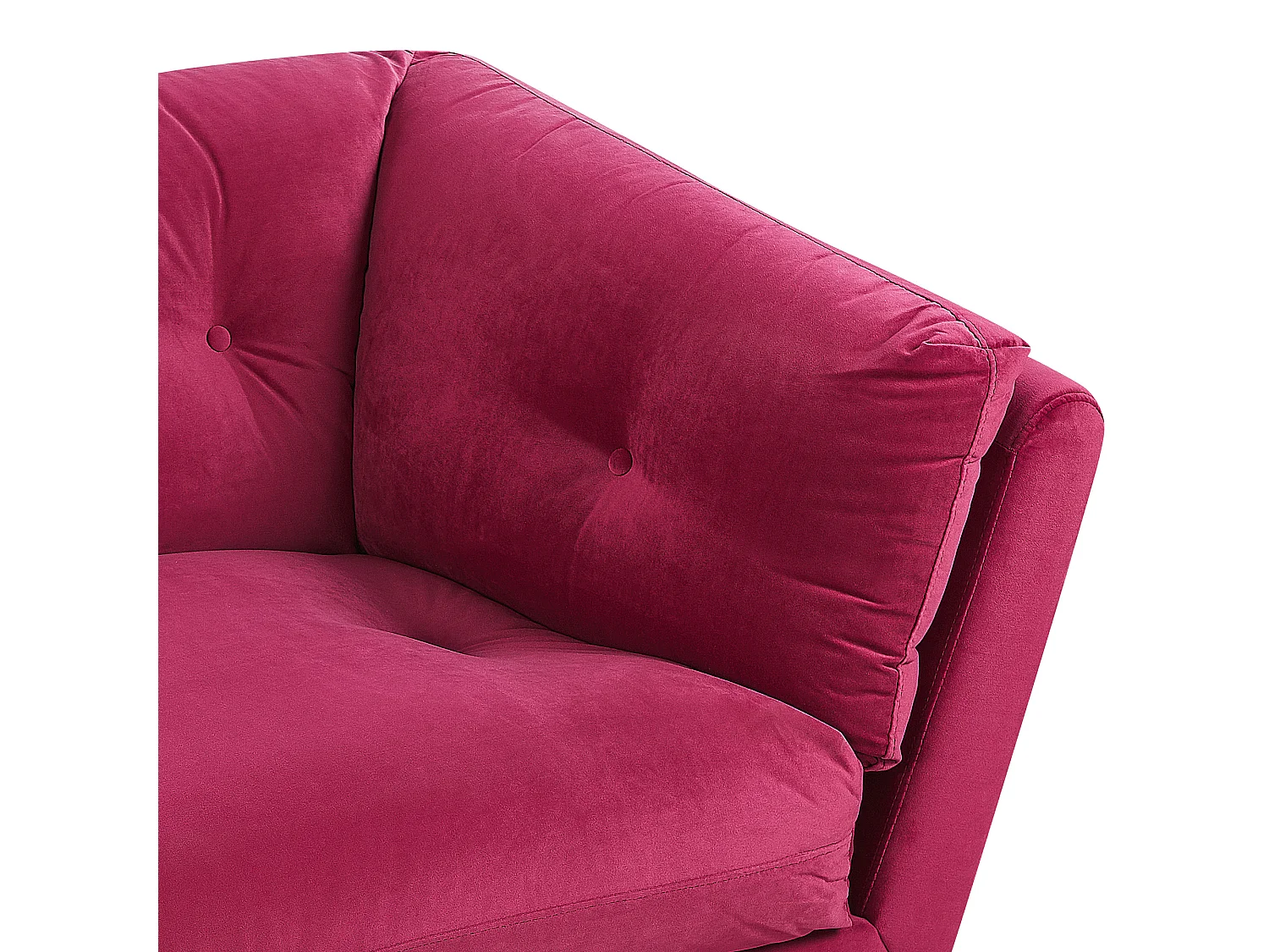 Modernes Sofa aus Samtstoff in Burgunderrot 3er Sitzer Lenvik