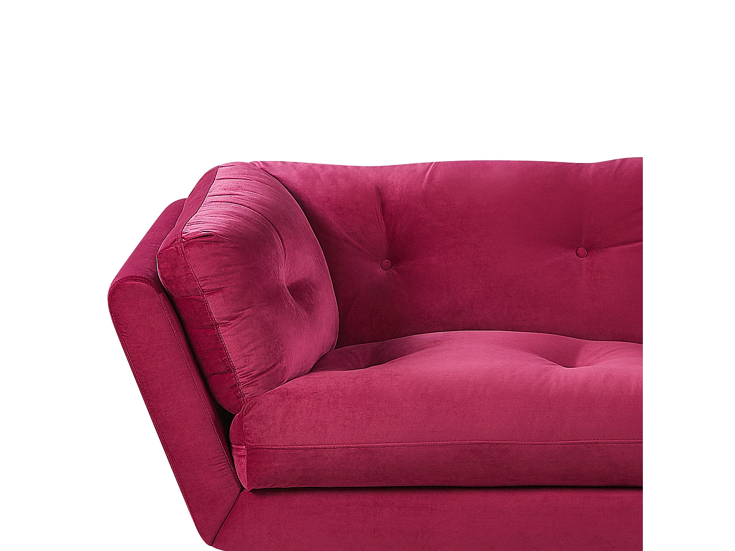 Canapé 3 places LENVIK Velours Rouge Bordeaux