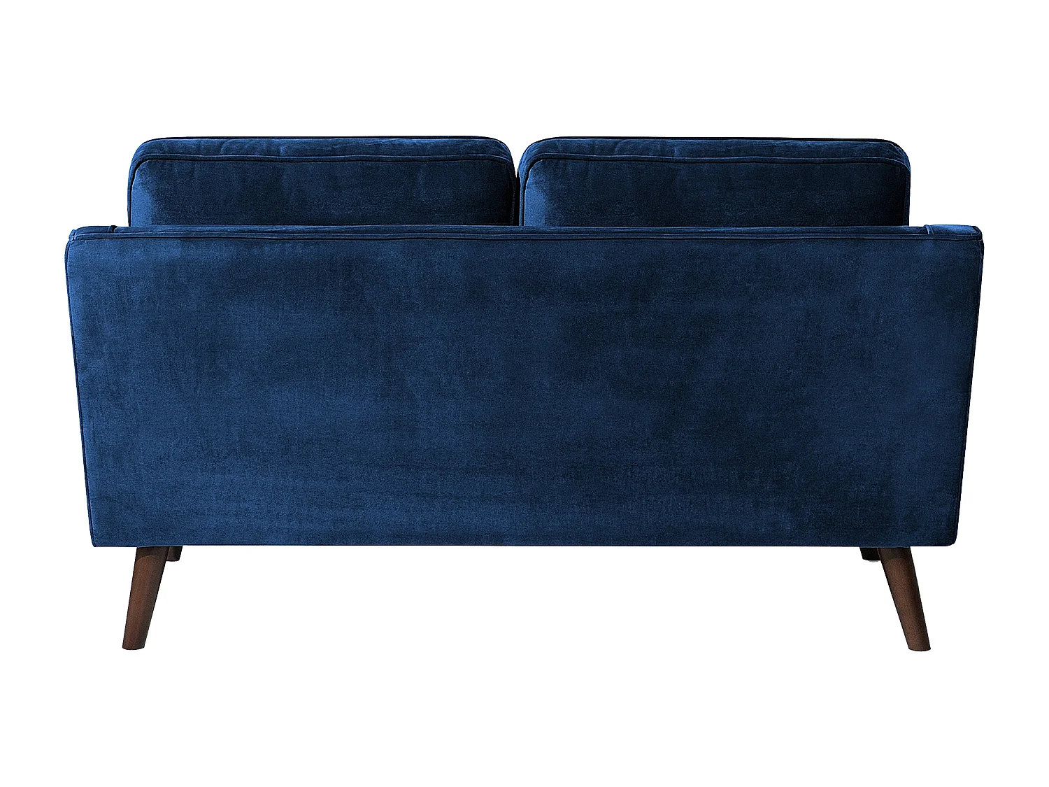 Trendy Sofa aus Samtstoff in Dunkelblau Polstersofa 2-Sitzer Lokka