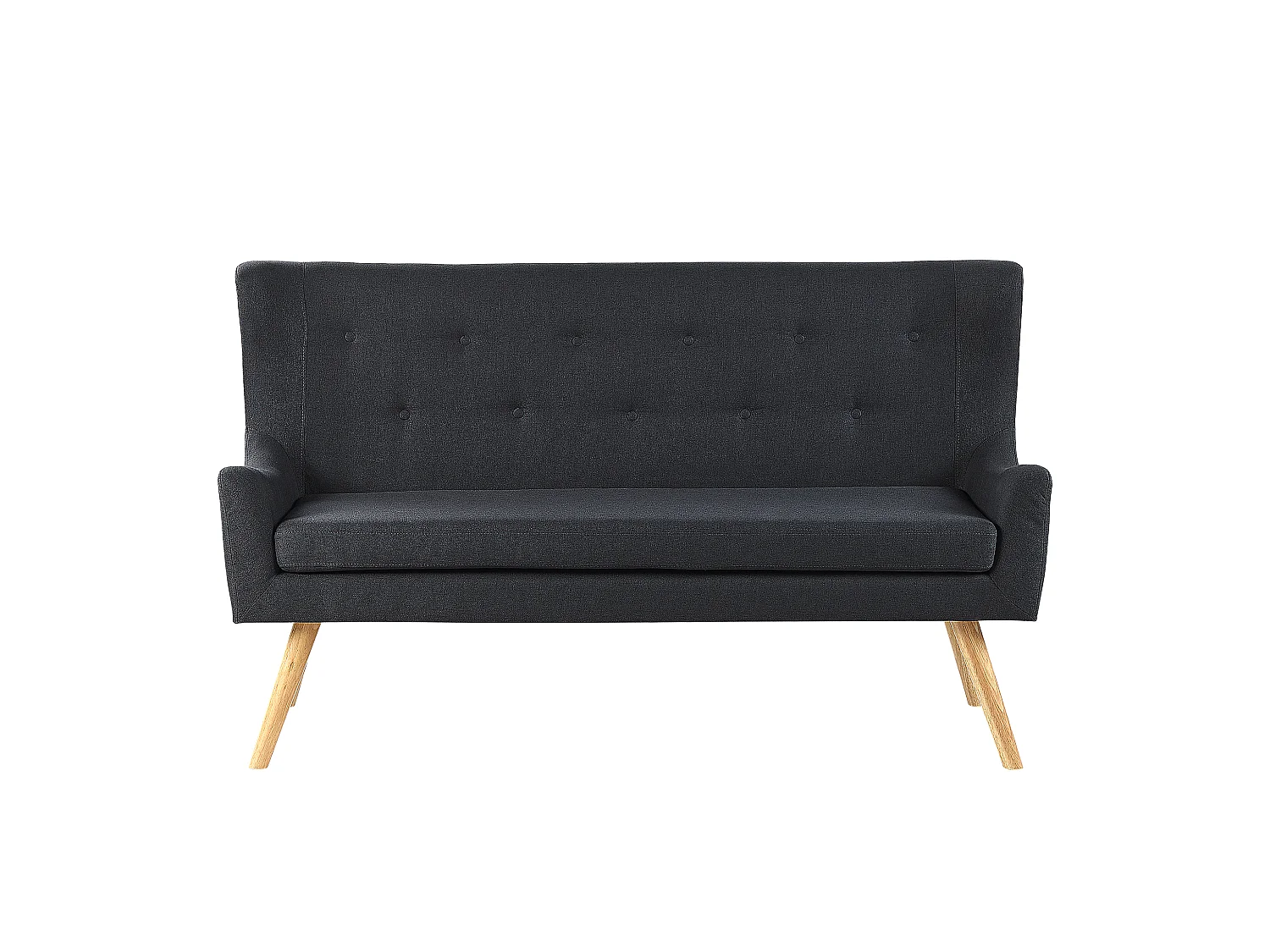 Banc rembourré 2 places SKIBBY Tissu Noir