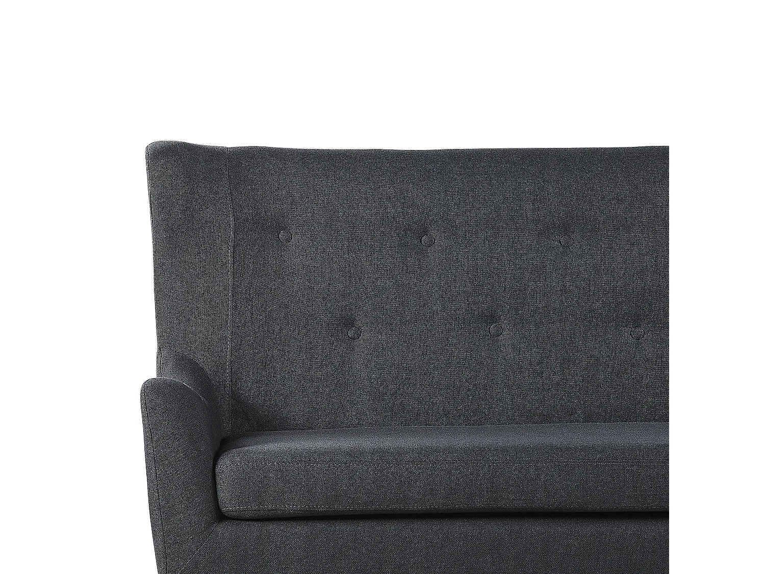 Banc rembourré 2 places SKIBBY Tissu Noir