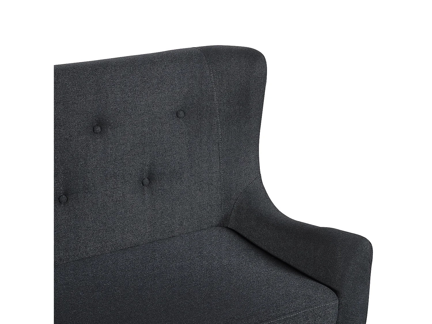 Banc rembourré 2 places SKIBBY Tissu Noir