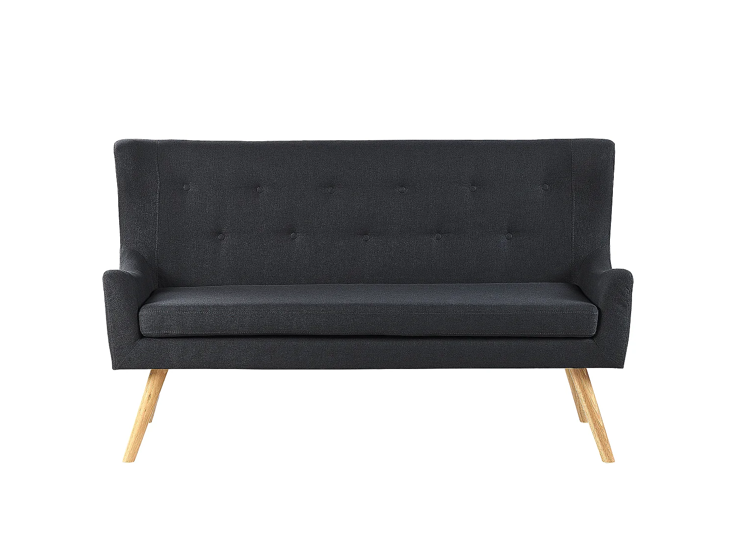 Banc rembourré 2 places SKIBBY Tissu Noir