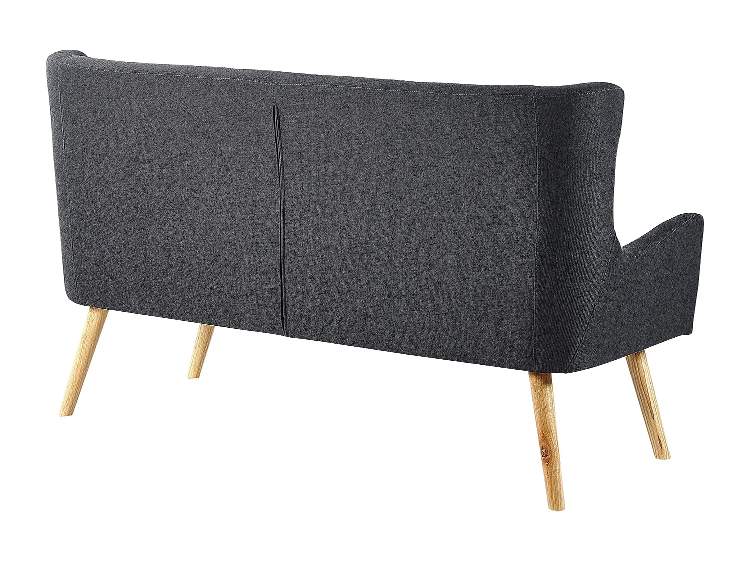 Banc rembourré 2 places SKIBBY Tissu Noir