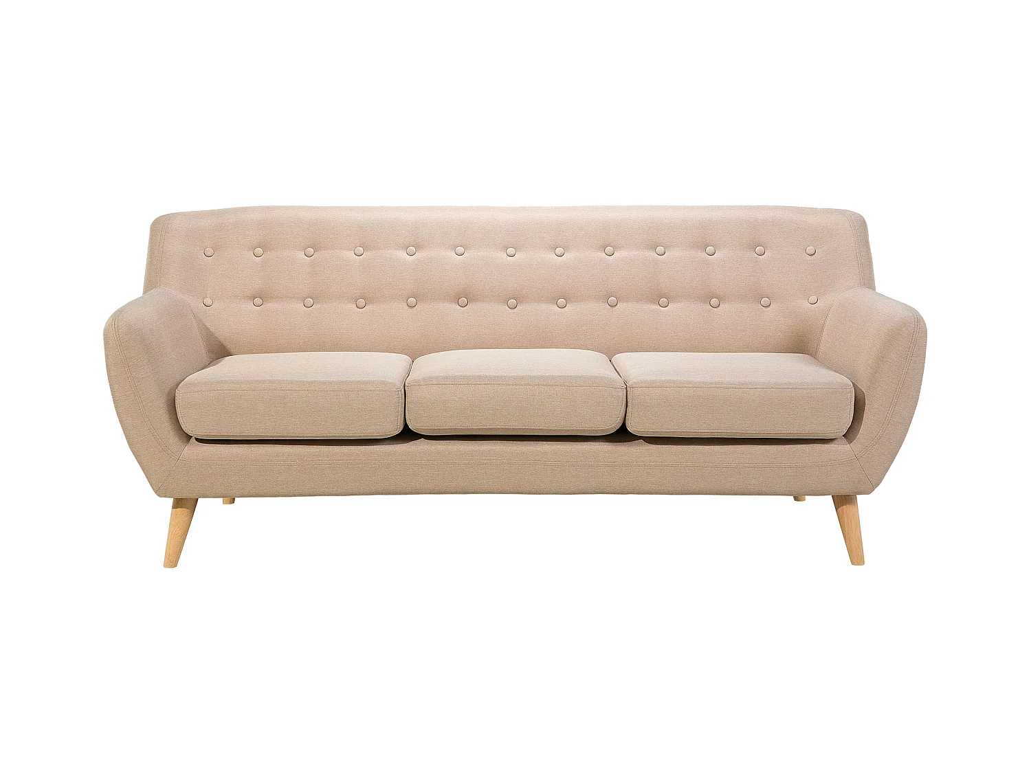 Canapé 3 places MOTALA Tissu Beige