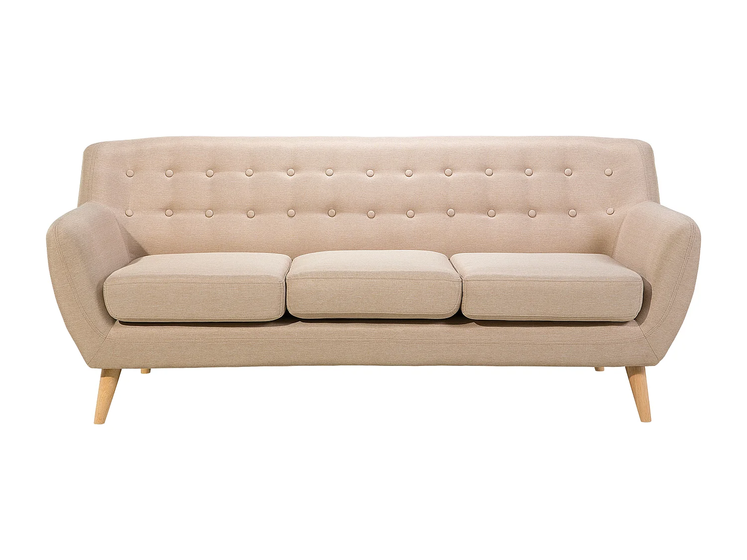 Canapé MOTALA Tissu Beige 3 places