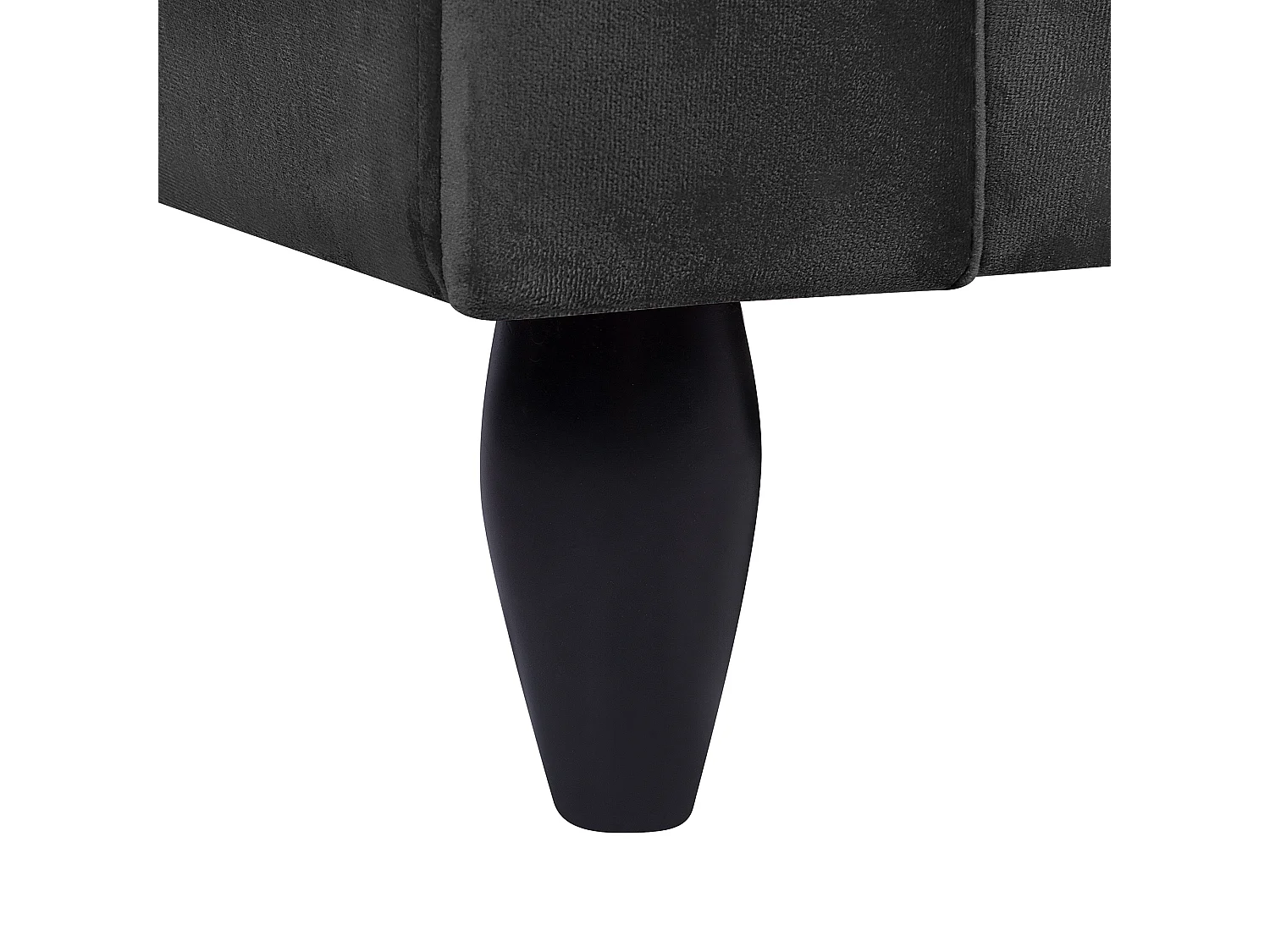 Sofá BORNHOLM Terciopelo Negro 3 plazas