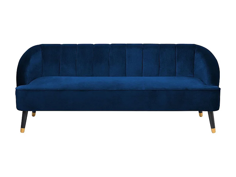 Divano ALSVAG Velluto Blu marino 3 posti