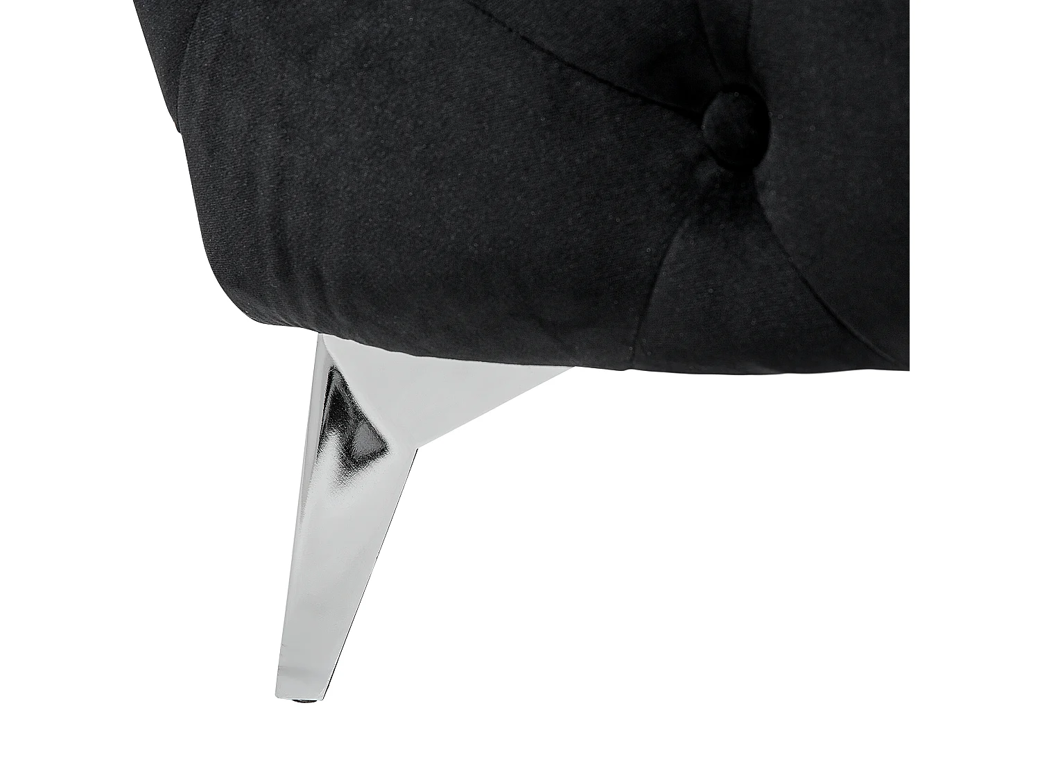 Sofá SOTRA Terciopelo Negro 3 plazas