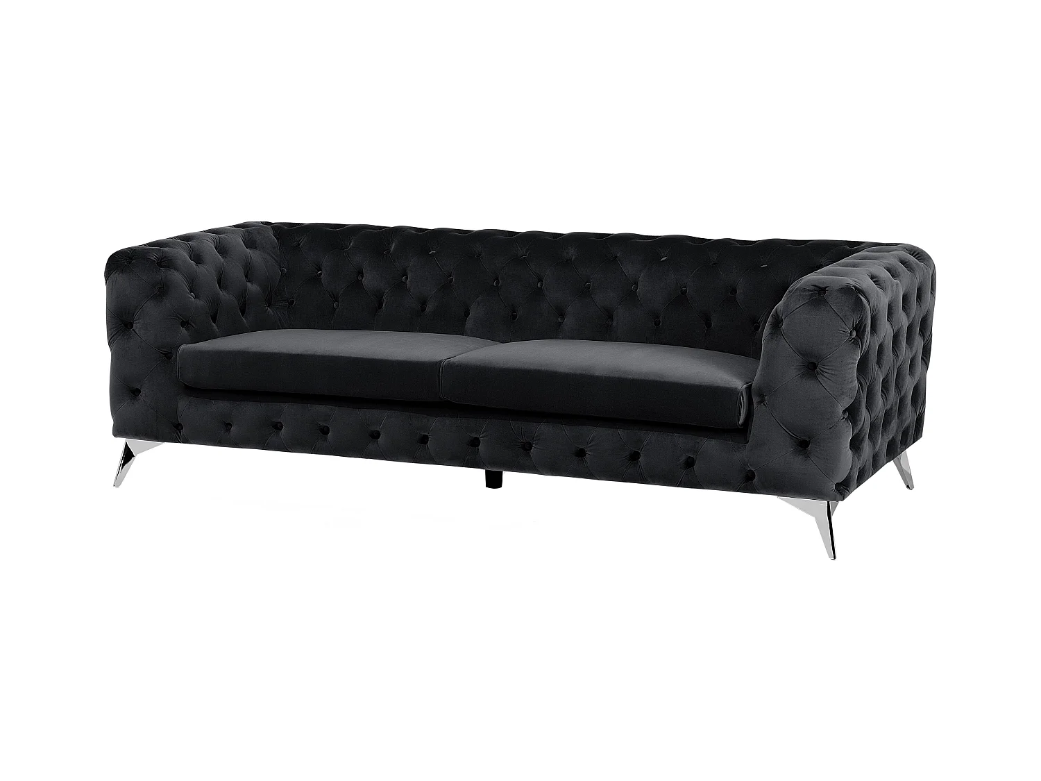 Canapé 3 places SOTRA Velours Noir