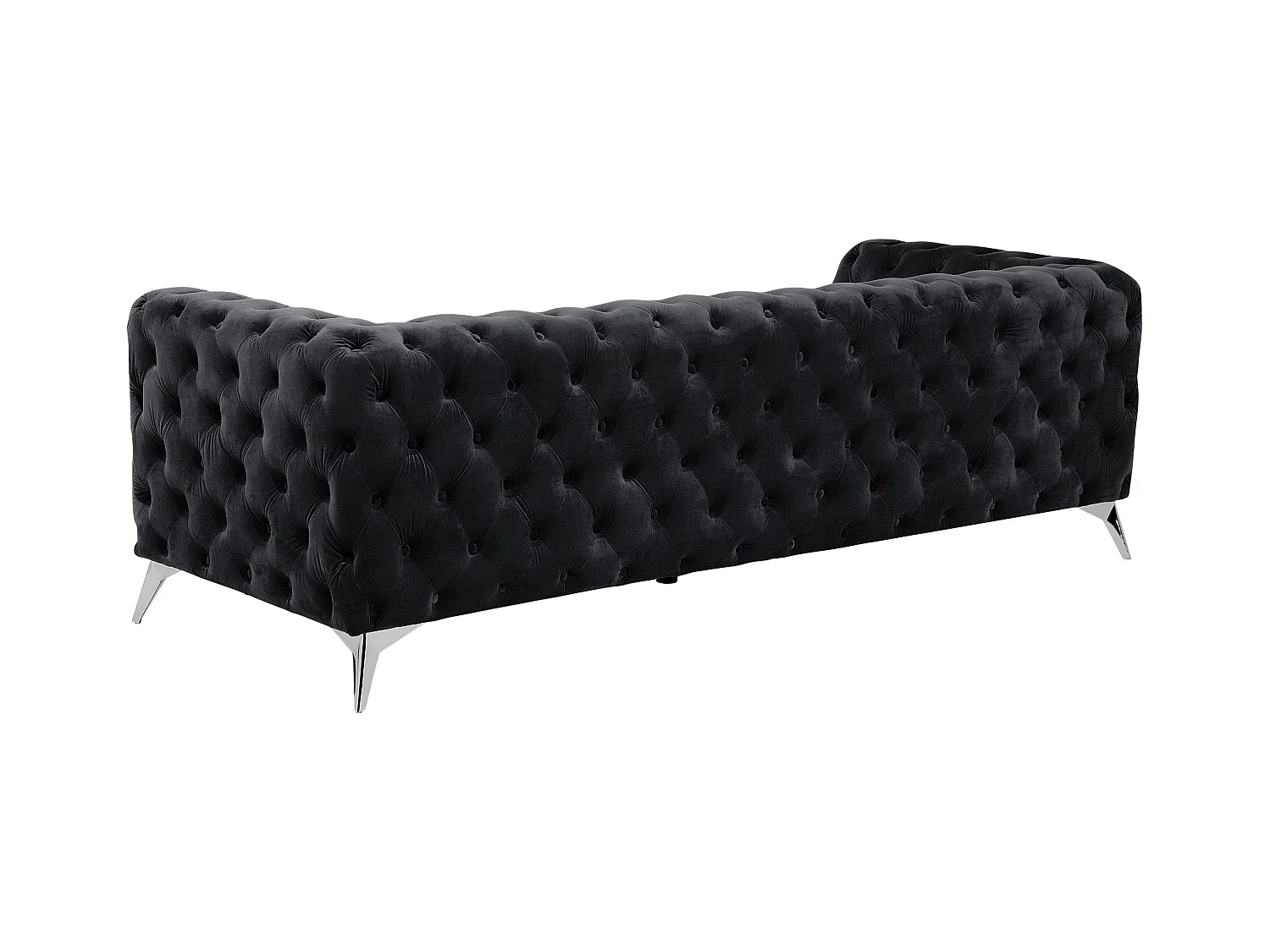 Canapé 3 places SOTRA Velours Noir