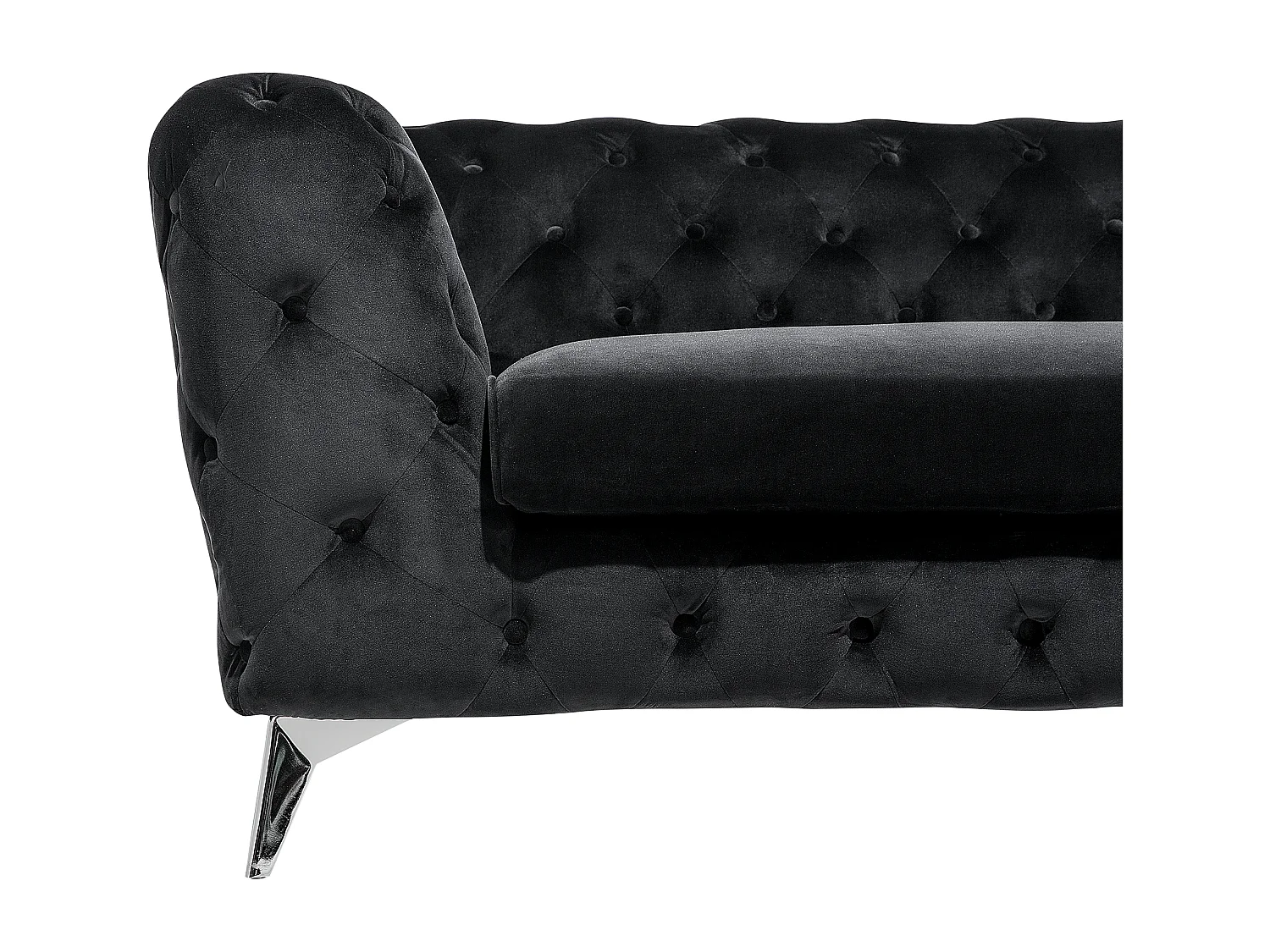 Klassisches Polstersofa Samtstoff Chesterfield Style schwarz Sotra