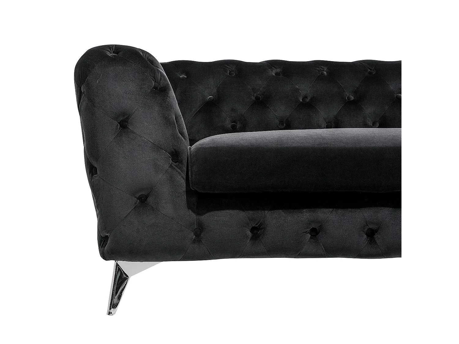 Bank SOTRA Fluweel Zwart 3-zitter