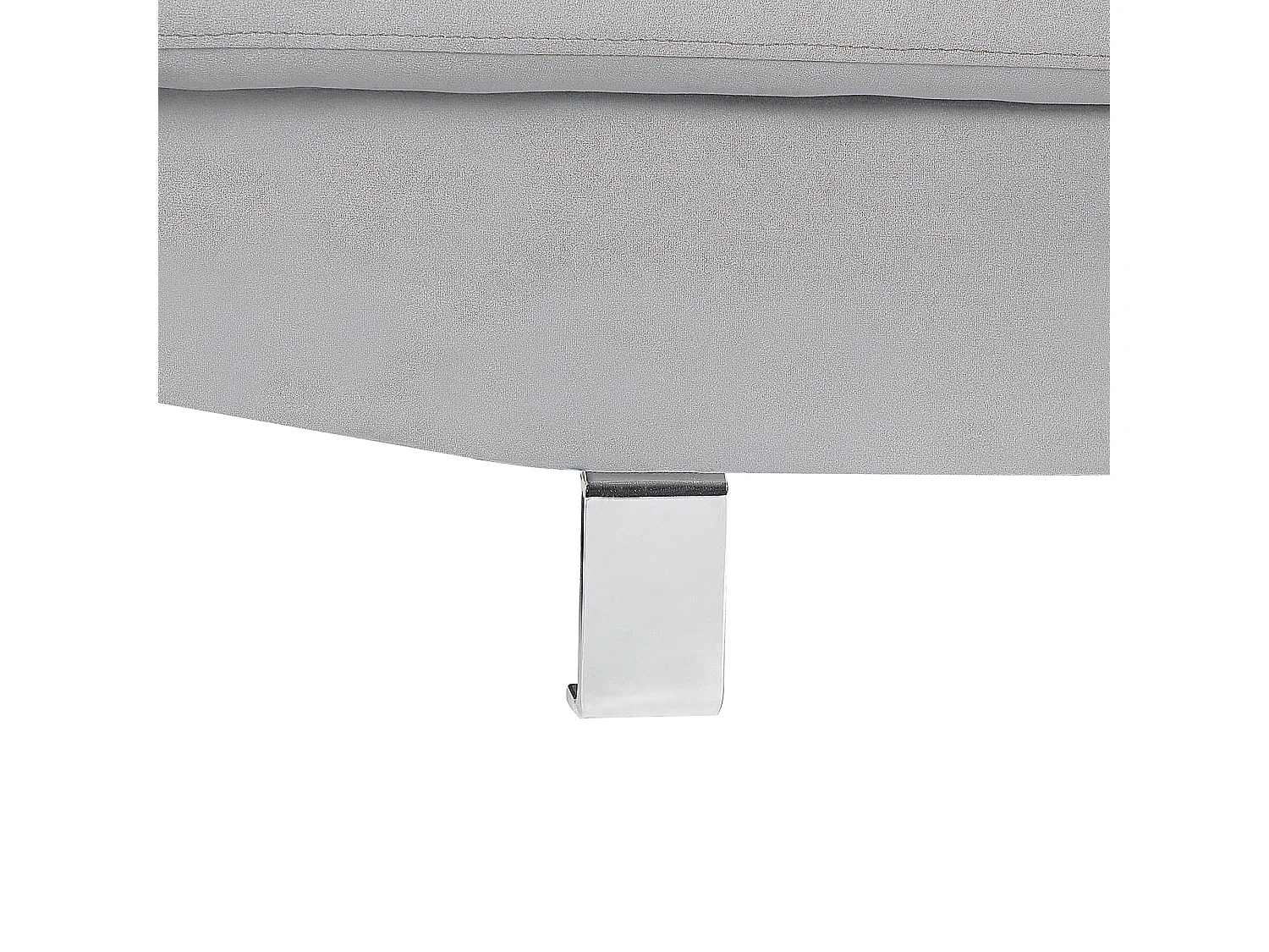 5-Sitzer Ecksofa Samt helles Grau mit Chaiselongue links modern Norrea