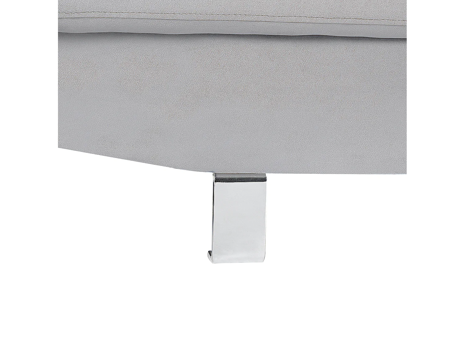 Divano angolare NORREA Velluto Grigio 5 posti Lato Sinistro