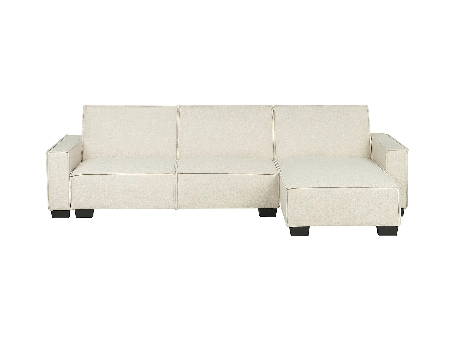 - Canapé Angle à droite - Romedal - Tissu, Beige