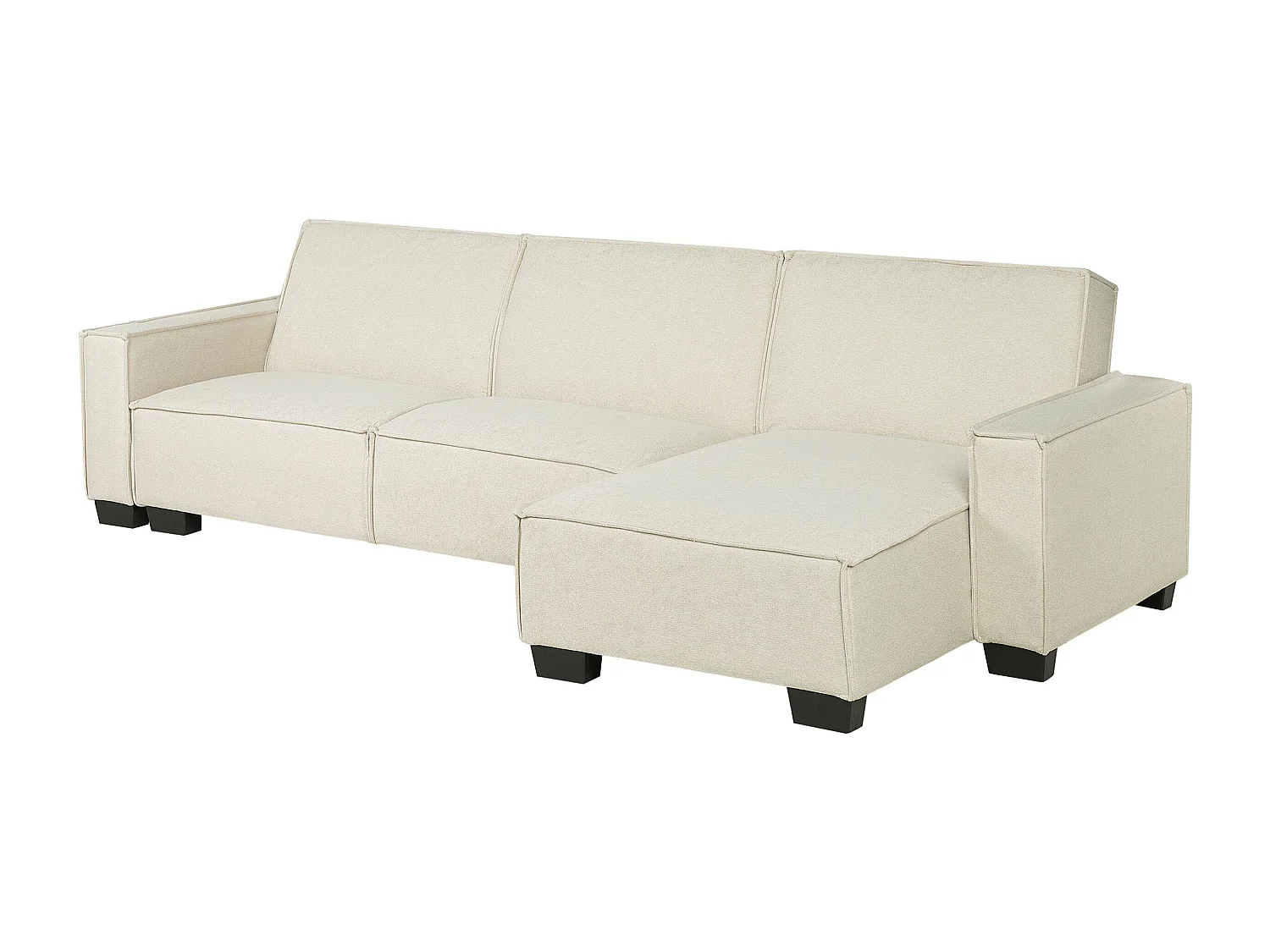 - Canapé Angle à droite - Romedal - Tissu, Beige