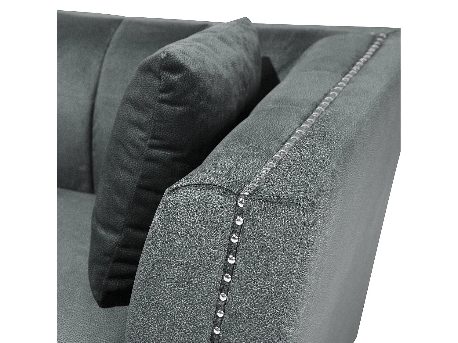 Sofa aus Samtstoff Grau 2-Sitzer modernes Wohnzimmer-Sofa Gaula