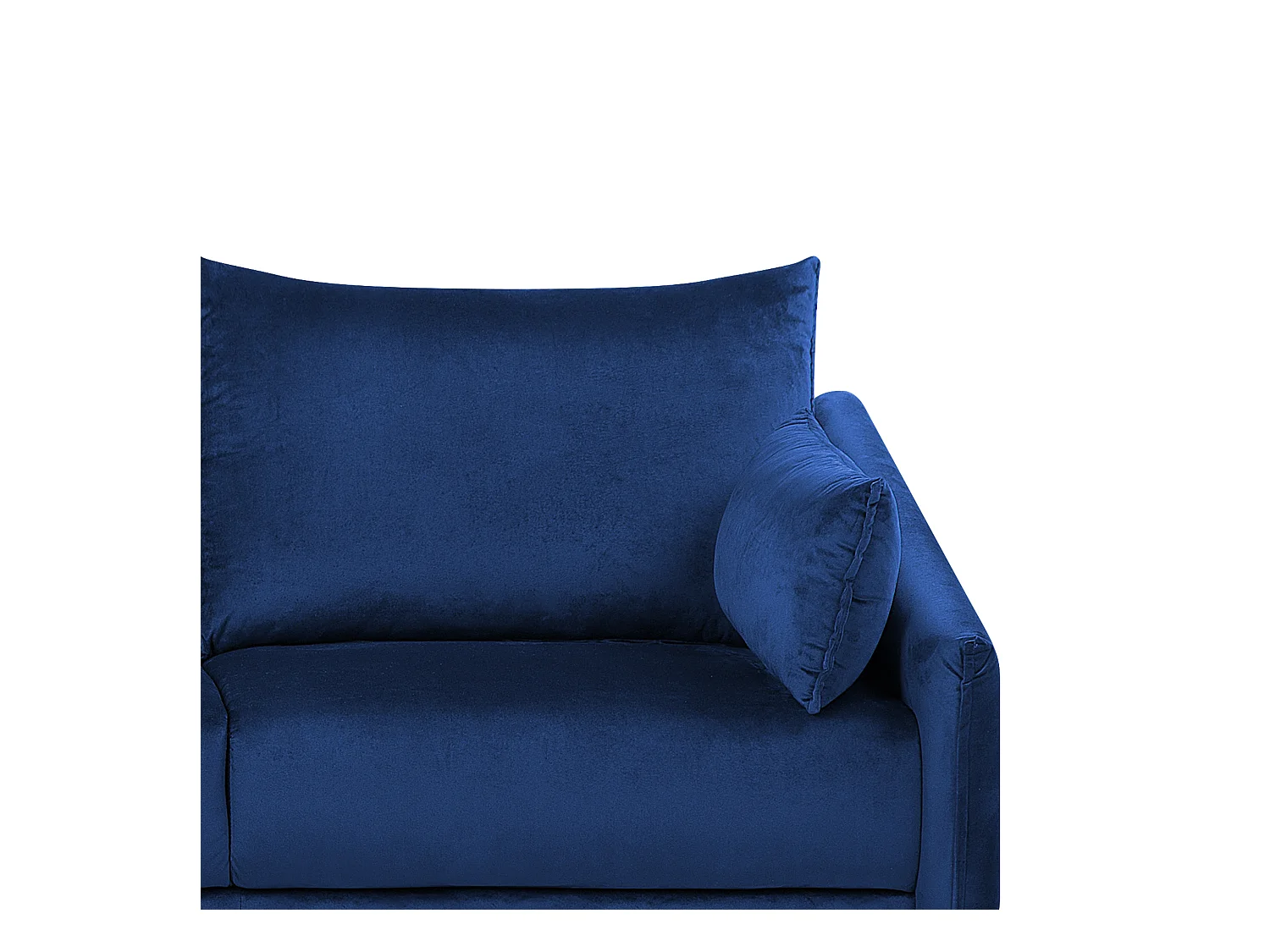 Hoekbank VARDE Fluweel Marineblauw 3-zitter Rechterzijde