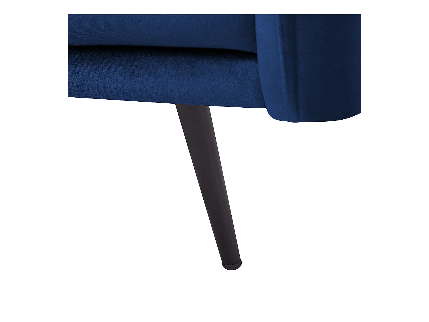 Hoekbank VARDE Fluweel Marineblauw 3-zitter Rechterzijde