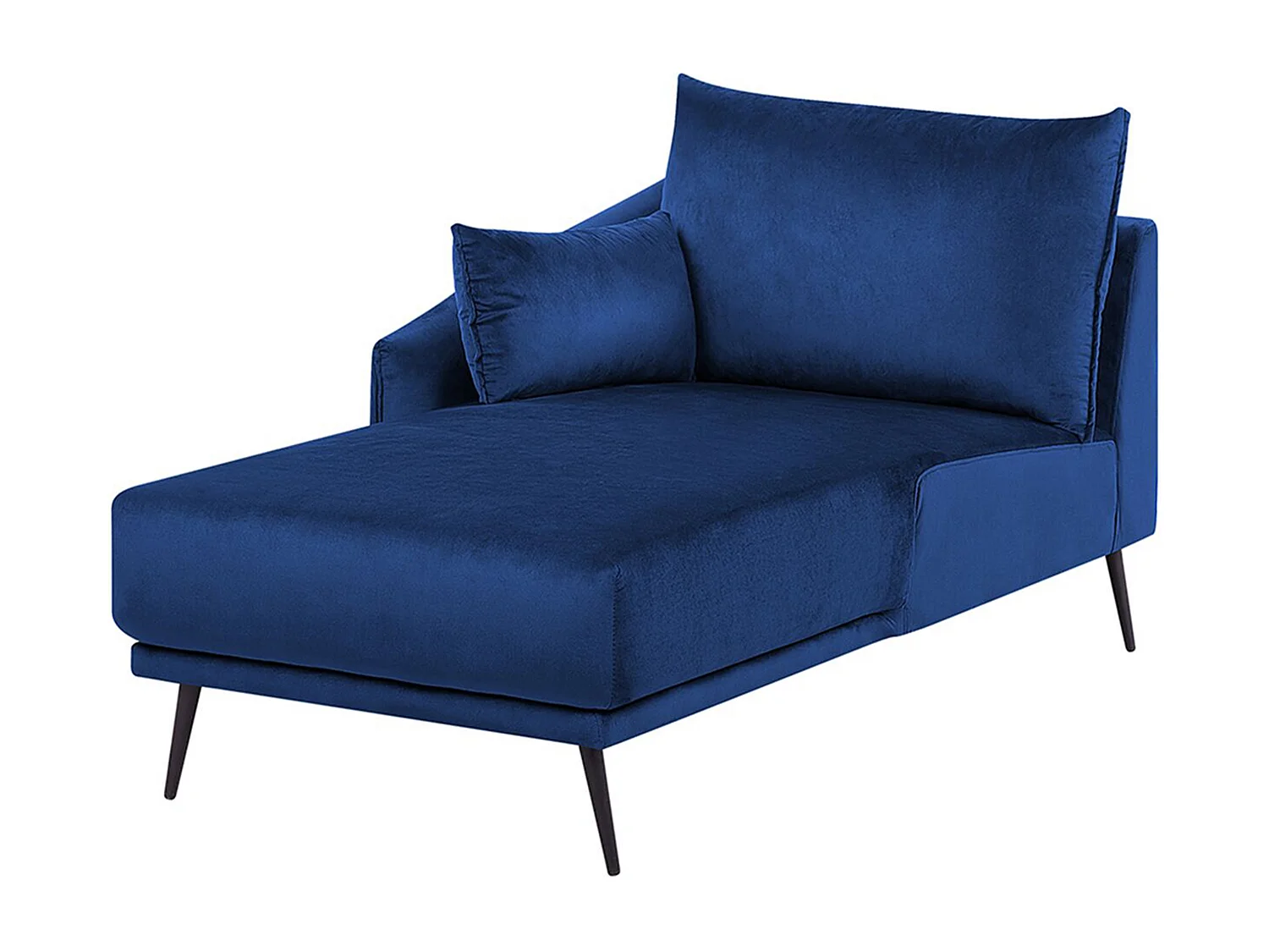 Canapé d'Angle - Varde - en Velours Bleu Marine Moderne pour 3 Personnes