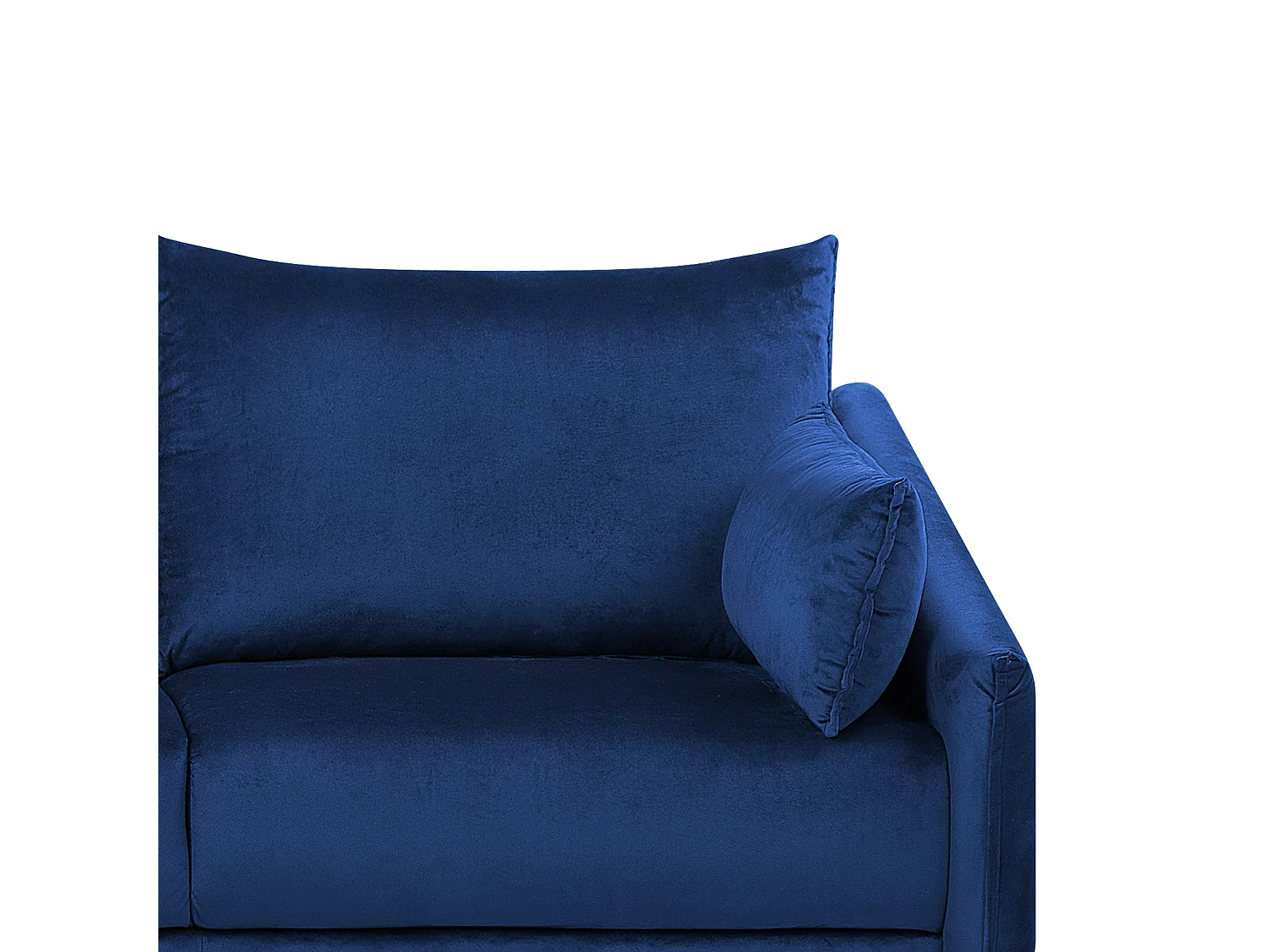 Canapé d'Angle - Varde - en Velours Bleu Marine Moderne pour 3 Personnes